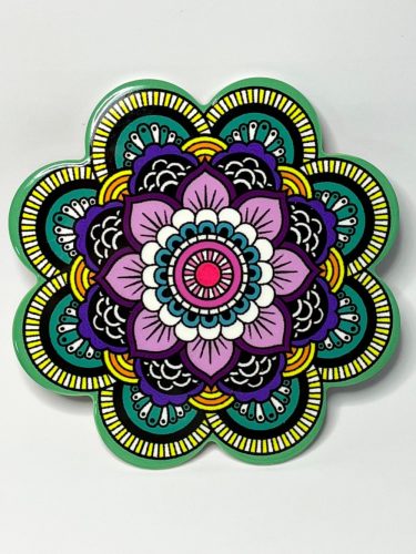 Mandala dekoráció, alátét Lila