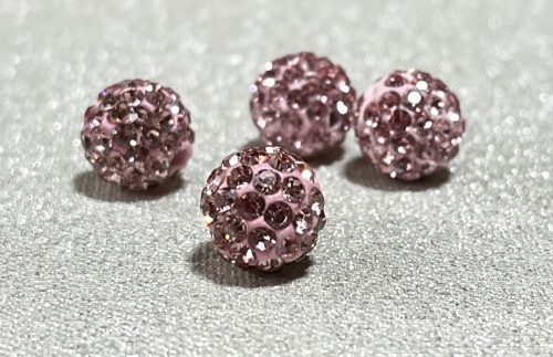 Shamballa Gyöngy 10mm - Rózsa 