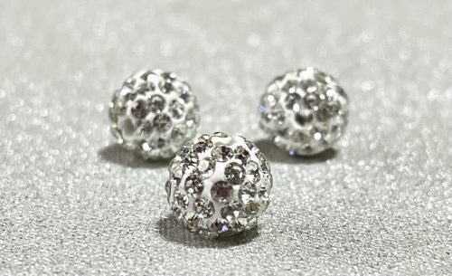 Shamballa Gyöngy 10mm - Fehér 