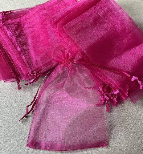 Organza tasak 10x15cm magenta